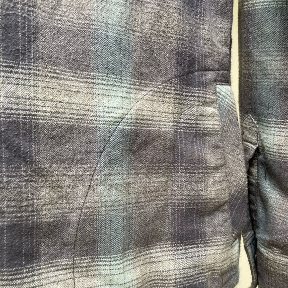 PrAna | Charlie Plaid Flannel Shacket in Noir Blue - Picture 5 of 8